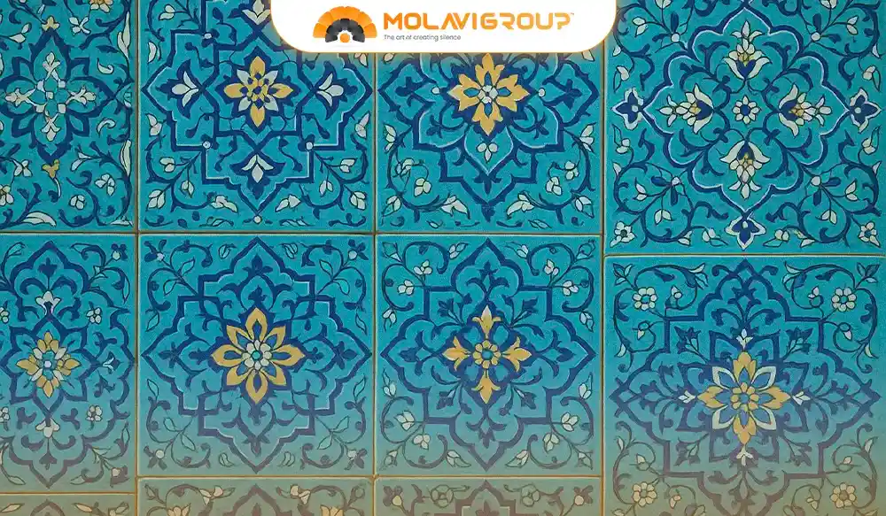 کاشی آبی فیروزه ای در بهترین دکوراسیون منزل ایرانی