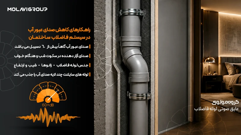 عایق صوتی لوله فاضلاب