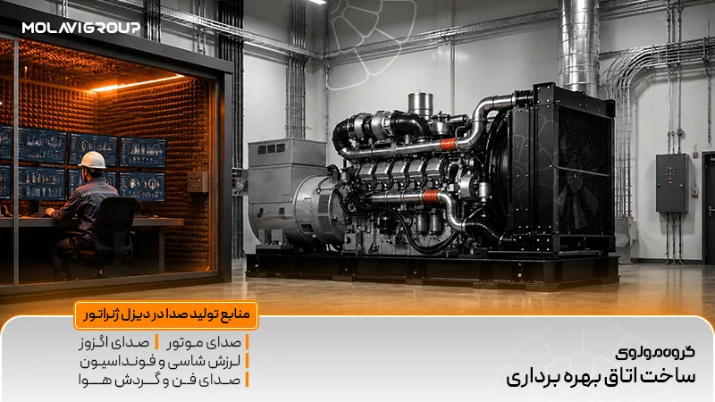 مهم‌ترین منابع تولید صدا در دیزل ژنراتور