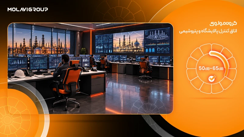 عایق صوتی اتاق کنترل پالایشگاه